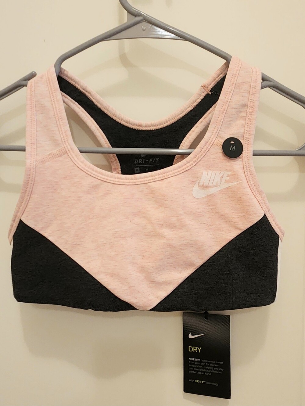 Nike Girls Tranng Dry-fit Sports Bra Size-Medium NWT